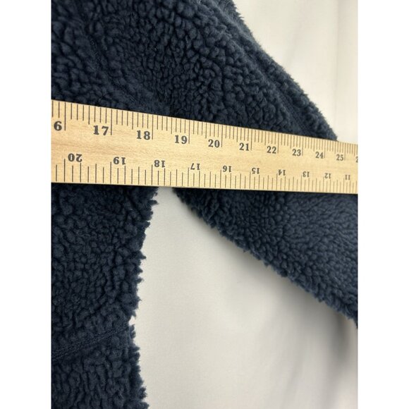 LL Bean Mountain Pile Fleece Hoodie Women SmallBlue Long Jacket Full Zip Sherpa - Picture 5 of 17